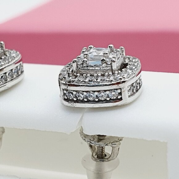 "925 Sterling Silver Cubic Zirconia Earrings, U19254568 - Picture 9 of 11